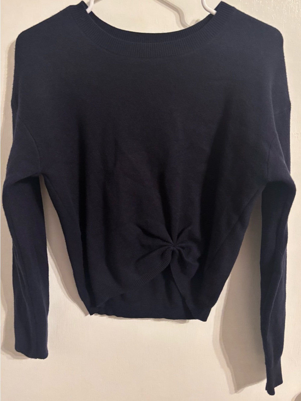 Rachel Zoe Crewneck Twist-Front Women's Top in Navy